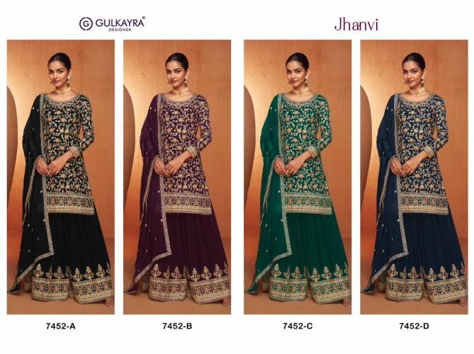 Jhanvi By Gulkayra Real Chinon Wedding Wear Designer Sharara Salwar Kameez Wholesale Price In Surat